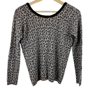 Kova & T Cashmere Leopard Print Sweater S